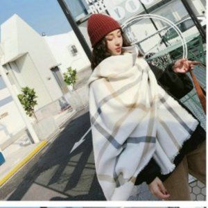 Fashion Plaid Winter Warm Shawl Long Wrap Comfortable Soft Female Thick Scarf